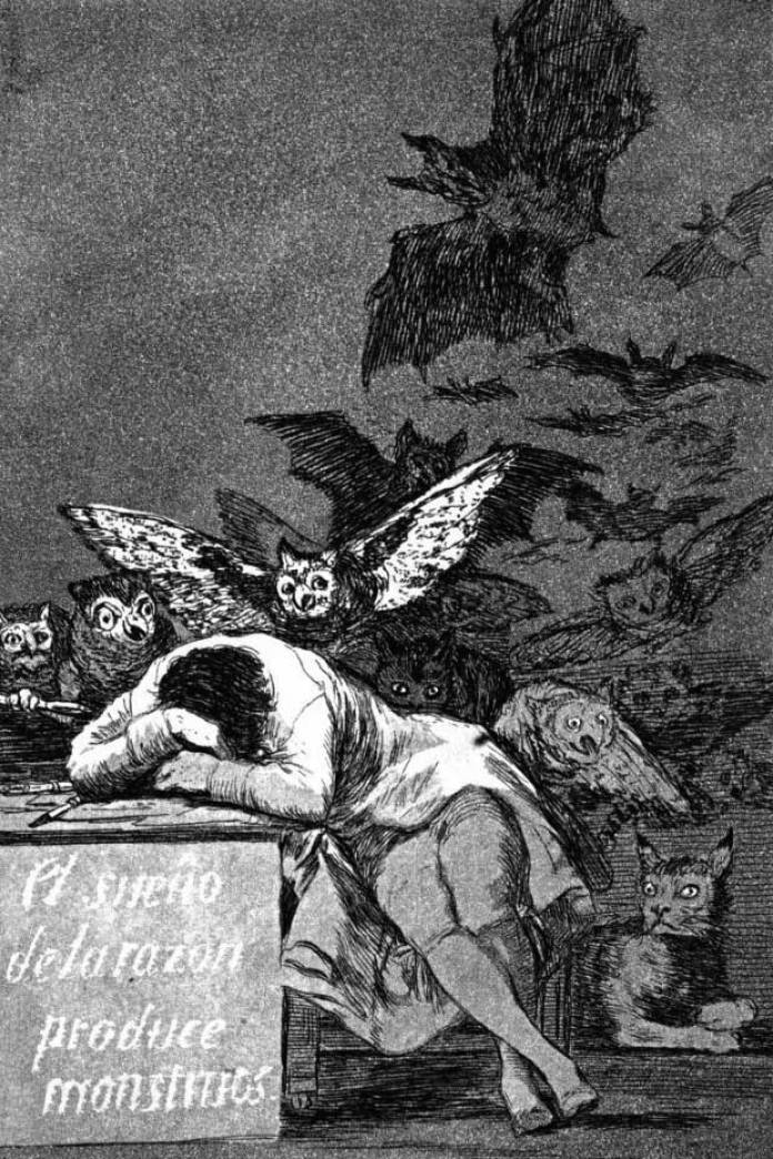 Il sonno della ragione genera mostri - Francisco Goya, 1797, incisione ad acquaforte
